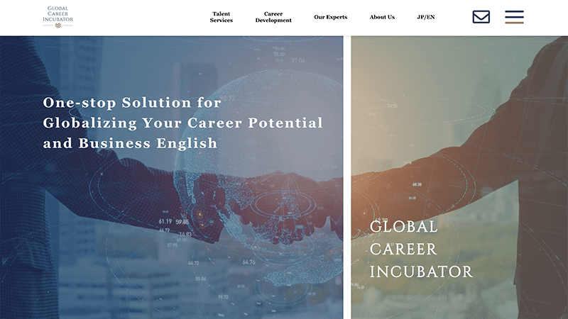 東京ウェブのサイト制作実績 GLOBAL CAREER INCUBATOR