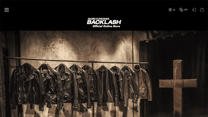 東京ウェブのサイト制作実績 ISAMU KATAYAMA BACKLASH(バックラッシュ)公式オンラインストア